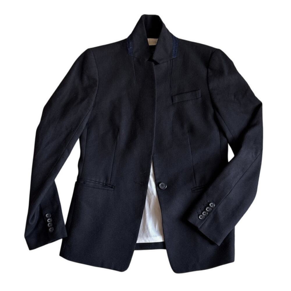 J.Crew Regent Black Wool Blazer Suit Jacket Size 2